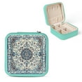 thumbnail image 1 of Autua Rug Cross Stitch Qajar Jewelry Storage Box for Necklaces Rings Green, 1 of 5