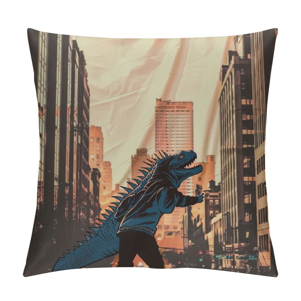 Autua Skateboarding Graphic Decorative Throw Pillow Cover for Home