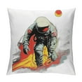 thumbnail image 1 of Autua Space Exploration Graphic Decorative Cushion Throw Pillow Cover for Home Couch Living Room Bed Sofa - Short Plush Pillowcase 1PC 18x18in, 1 of 5