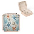 thumbnail image 1 of Autua Starfish Coral Ocean PU Leather Jewelry Box, Small Travel Jewelry Case for Women Necklace, Ring, Earring Pink, 1 of 5
