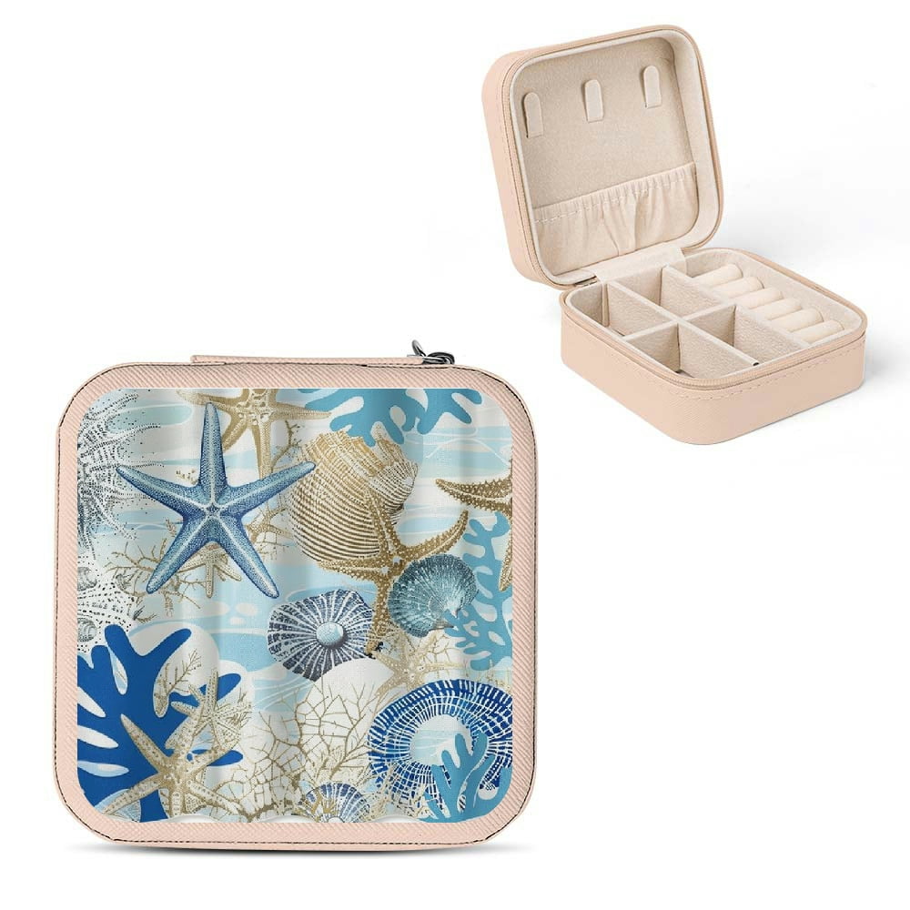Autua Starfish Sea Shells Jewelry Box for Necklaces, Rings, Earrings ...