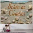 thumbnail image 1 of Autua Starfish Shells Kitsch Tapestry Wall Hanging Unique Style Graphic Tapestries Home Wall Decor Art for Living Room Bedroom Apartment Farmhouse Dorm - 4 Sizes Available 60x50inch, 1 of 6