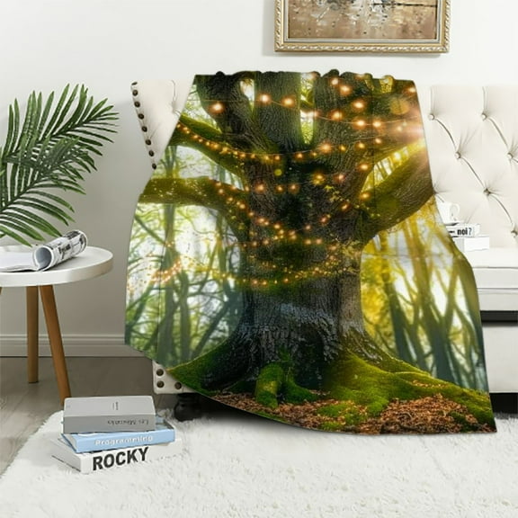 Autua Sunbeam Warm Lightweight Soft Fleece Blanket Throw Blanket for All Seasons Flannel Material Blanket All Seasons Cow Gifts Blanket Living Rooms Sofa Decor 40x50in