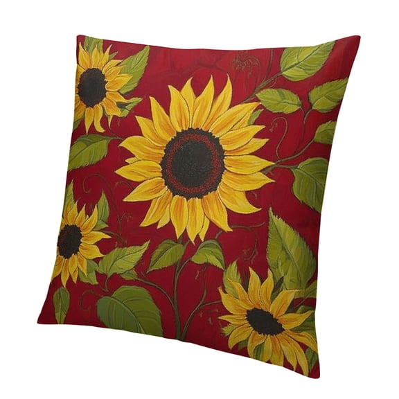 Autua Sunflower pillowcases, sofa upholstery sofa pillowcases, cotton and linen cushion covers, indoor and outdoor home décor 12x12in
