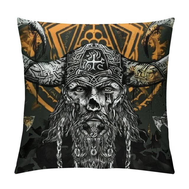 Autua Symbols Dark Art Computer Graphics Decorative Throw Pillow Cover