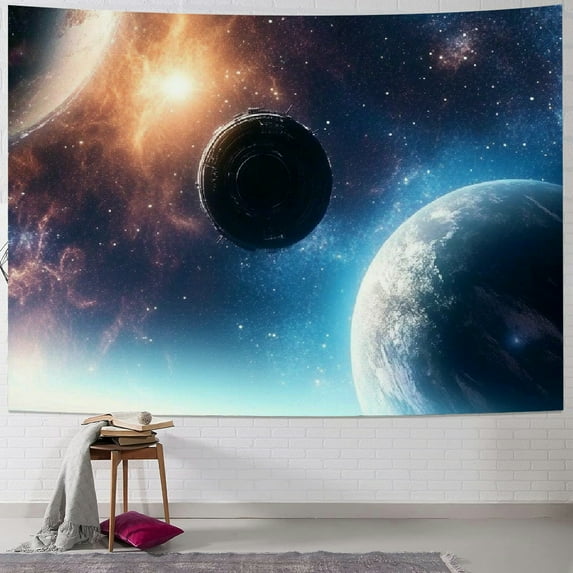Autua Tapestry wall hanging galaxy psychedelic nebula headboard is suitable for bedroom, living room, home decoration 40x60inch