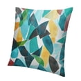 thumbnail image 1 of Autua Throw Pillow Cases Cozy Fleece Falling Dahlia Floral Flowers Petals Decorative Cushion Covers for Couch Bed Sofa Farmhouse Decoration Teal Green Grey 24x24in, 1 of 5