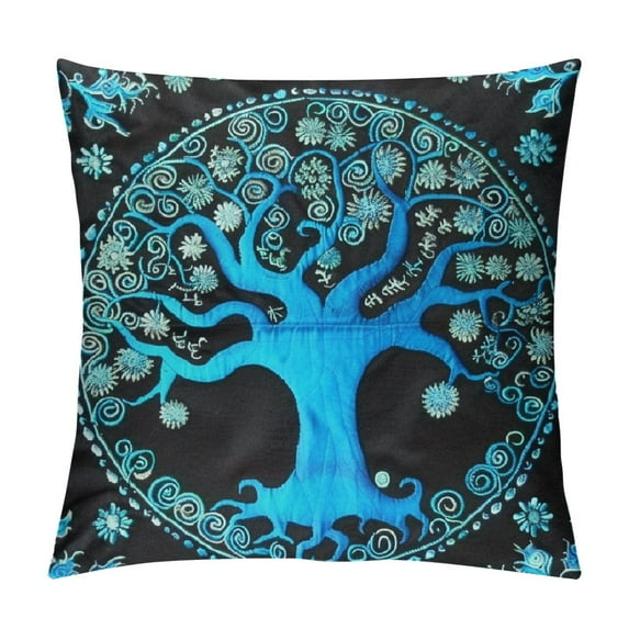 Autua Tree of Life Graphic Decorative Pillow Cover for Home Couch Living Room Bed Sofa - Aesthetic Design - 1PC 20x20in