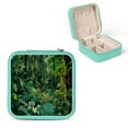 thumbnail image 1 of Autua Trees Plants Flexible Storage Jewelry Box for Necklaces, Rings, Earrings - Compact Size Travel Case with Multiple Compartments and Zipper Closure Green, 1 of 5