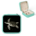 thumbnail image 1 of Autua Turtle Theme Jewelry Box Organizer Travel Case with Necklace Hooks, Compact Size for Rings, Earrings, and More Green, 1 of 5