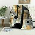 thumbnail image 1 of Autua  Twin  Music Plush Blanket Boys Girls Abstract Musical Note Sherpa Throw Blanket for Kids Women Men Ultra Soft Music Lover Fleece Blanket Vintage Fuzzy Blanket Music Gifts 60x80in, 1 of 6