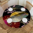 thumbnail image 1 of Autua Umbrellas Flowers Round Tablecloth Stain-Resistant 100% Polyester 54"-58, 1 of 8