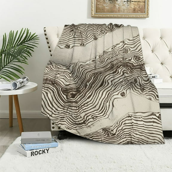Autua Wood Grain Pattern Warm Lightweight Fleece Blanket Soft Flannel Blankets for All Seasons Couch Sofa Decor Gifts - Long-Lasting Blanket 40x50in