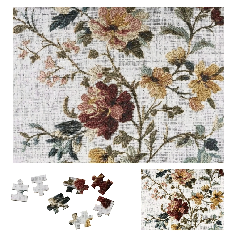 Autua Wooden Jigsaw Puzzle Floral Design Baroque Gift for Adults 500 ...
