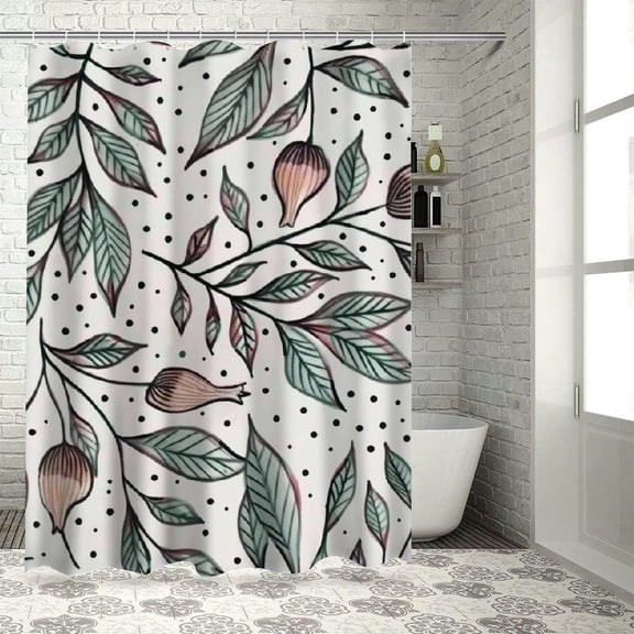 Autua bathroom decoration shower curtain with hook, high-quality washable fabric, bright HD print, easy to install and maintain