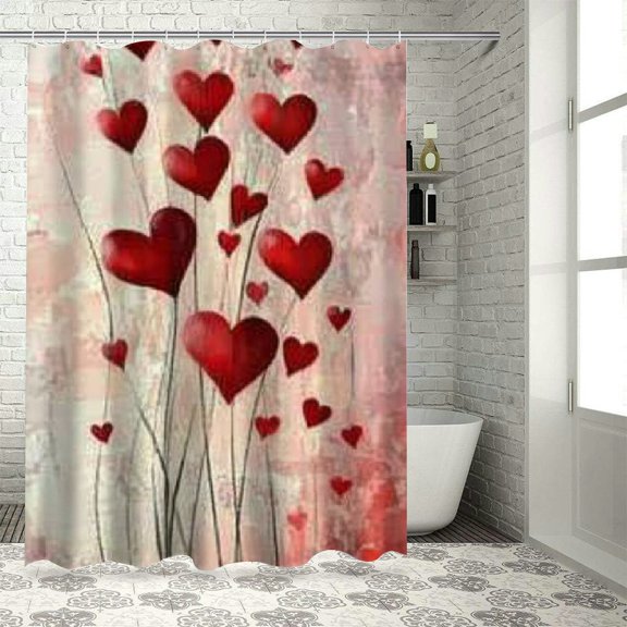 Autua bathroom shower curtain with hook, high-quality fabric, bright HD print, easy to install and maintain, waterproof, unique design