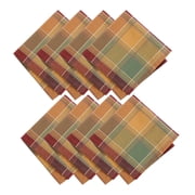 Threadmade Autumn Acres Plaid Napkins, Set of 8, Multicolor - 17"W x 17"L