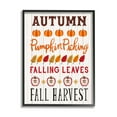 thumbnail image 1 of Autumn Activities List Rustic Pumpkins Apples Leaves Holiday Graphic Art Framed Art Print Wall Art, 1 of 5