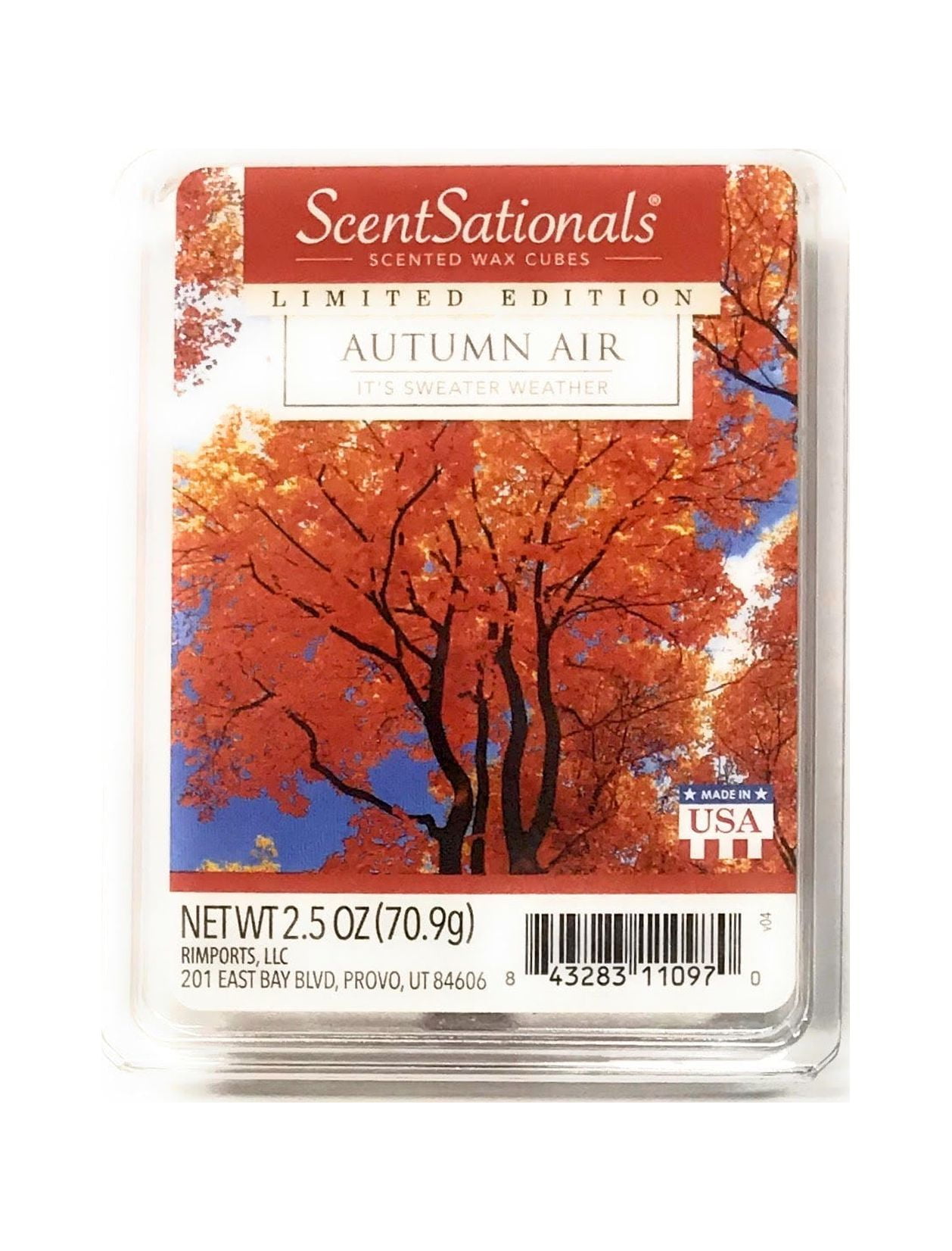 Autumn Air Scented Wax Melts, ScentSationals, 2.5 oz (1-Pack)