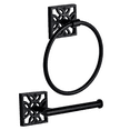 thumbnail image 1 of Autumn Alley Bathroom Toilet Paper and Towel Holder Set - Wall Mount Modern Bathroom Hardware Black Accessories, 2 Set, - 1 Black Toilet Paper Holder & 1 Black Hand Towel Ring Holder for Bathroom Wall, 1 of 4