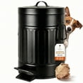 thumbnail image 1 of Autumn Alley Black Metal Farmhouse Pedal Garbage Can - Modern Farmhouse Bathroom Accessories, 1 of 10