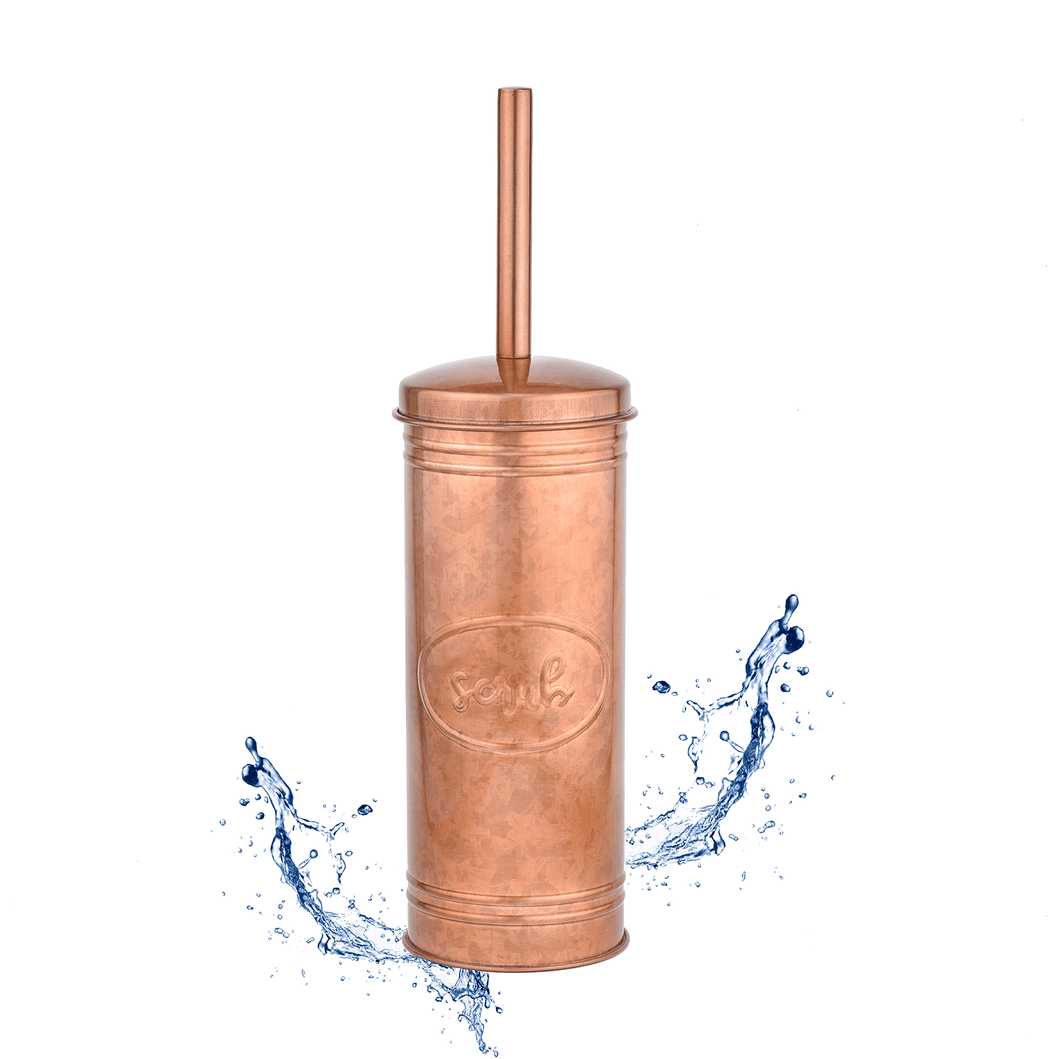 Autumn Alley Copper Toilet Bowl Brush and Holder, Covered Bathroom