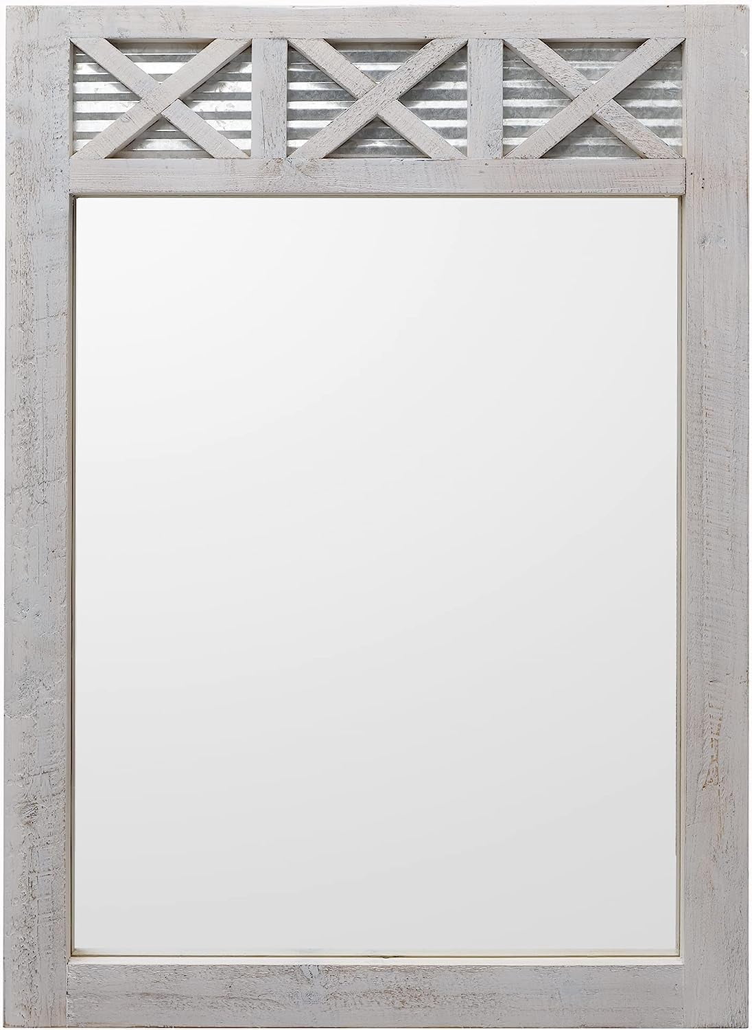 Autumn Alley Farmhouse Wood Framed Bathroom Mirror - Rustic Vanity and ...