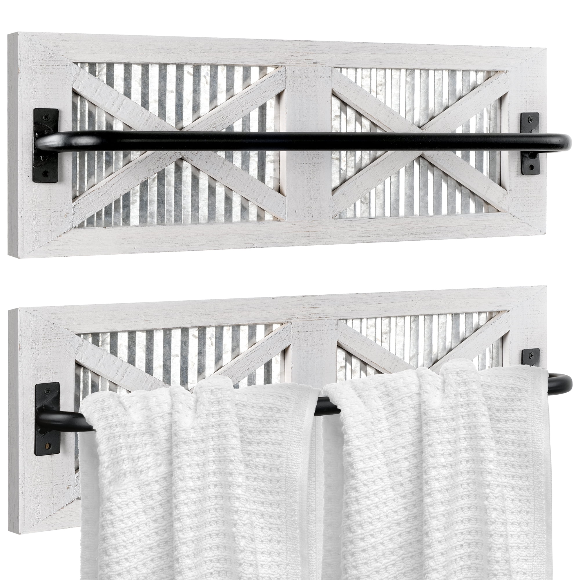 Autumn Alley Farmhouse Rustic Towel Rack Holder - Wood Towel Rack ...