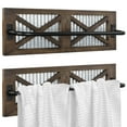 thumbnail image 1 of Autumn Alley Farmhouse Rustic Towel Rack Holder - Wood Towel Rack - Farmhouse Towel Holder for Rustic Bathroom and Farmhouse Kitchen Style D?cor - 18" Wall Mounted, Set of 2, Rustic Brown, 1 of 6