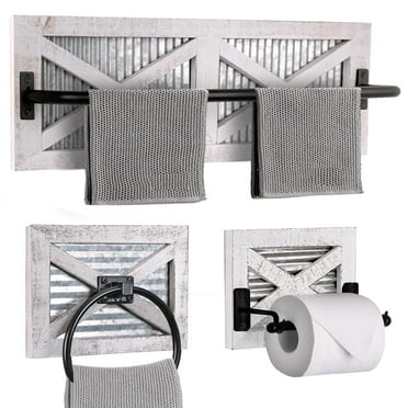 Autumn Alley Rustic Farmhouse Towel Rack Stunning Barn Wood Bathroom ...