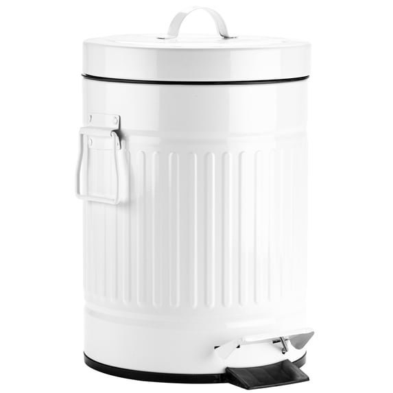 Autumn Alley Galvanized Trash Can– Pedal, 5L - Rustic Farmhouse Trash Can for Bathroom
