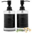 thumbnail image 1 of Autumn Alley Glass and Black Farmhouse Soap Dispenser and Lotion Dispenser Set | Farmhouse Bathroom Accessories, 1 of 8
