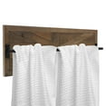 thumbnail image 1 of Autumn Alley Rustic Farmhouse Towel Rack - Rustic Inlaid Wood and Matte Black Towel Bar, 1 of 9