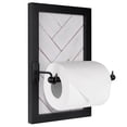 thumbnail image 1 of Autumn Alley Shiplap Modern Farmhouse Toilet Paper Holder, Black and White Wood, Wall Mount, 1 of 8