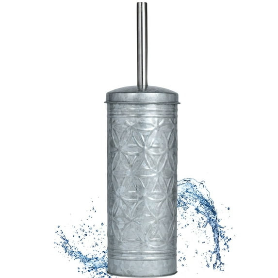 Autumn Alley Toilet Bowl Brush and Holder Bathroom Accessories, Bathroom Toilet Brush, Modern Farmhouse Bathroom Decor, Standing Rustic Toilet Bowl Brush with Holder, Bathroom Decor Sets, Galvanized