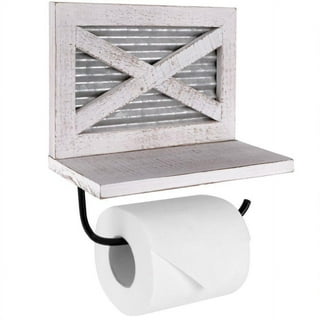 Wall-Mounted Galvanized Paper Towel Holder with Shelf – Autumn Alley