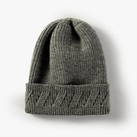 Autumn And Winter Beanie Jacquard Pee Hat Women Outdoor Shopping Joker Fashion Knitted Hat Light Version Warm Flanging Wool Hat