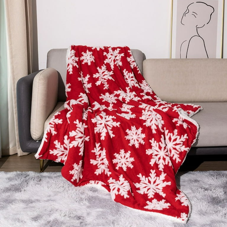 Cotton christmas blanket sale