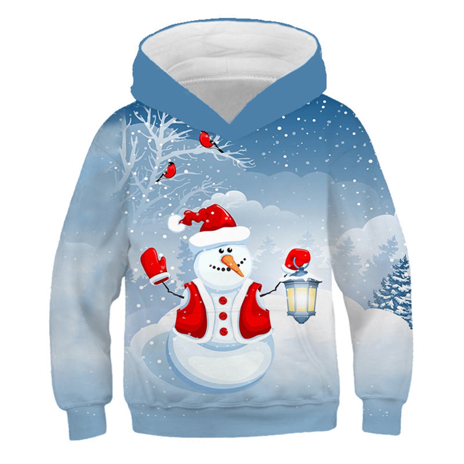 Autumn And Winter Children's Christmas Snowman Hoodie Men And Girls Hoodie 3D Digital Printed