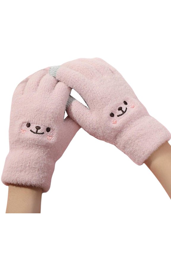 Autumn And Winter Five Finger Gloves With Face Suitable for Touchscreen Use in UK Perfect for Cold Season Outdoor Wear