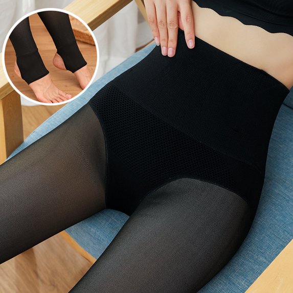 Autumn And Winter High Waist One Stewardess Gray Female Plus Velvet Padded Body-shaping Hip Leggings High Elastic Skin-penetrating Fishbone Leggings 260g