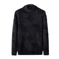 thumbnail image 1 of Autumn And Winter Knitted Thickened Knitted Sweater For Middle And Young Men With Half High Neck Imitation Warm Elastic Sweater, 1 of 1