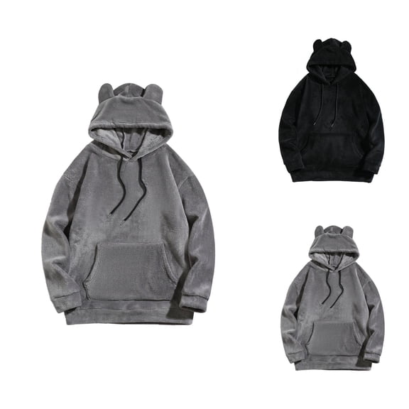 Autumn And Winter Men's Solid Color Hooded Casual Personality Fashion Sweater Men Cotton Fleece Hooded Sweatshirt