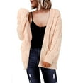 thumbnail image 1 of Autumn And Winter New Border Women's Sweater From Europe And America Women's Loose Solid Color Mid Length Rope Knitted Cardigan Coat, 1 of 5