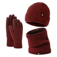 thumbnail image 1 of Autumn And Winter Scarf Hat Glove Set Fashionable Warm Wool Thickened Wool Hat Three Piece Set, 1 of 2