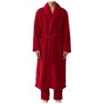 Autumn And Winter Thickened And Long Coral Velvet Men's Bathrobe Couple