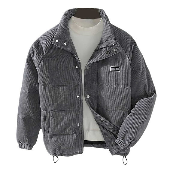 Autumn And Winter Women's New Blue And White Quilted Printed Loose Coat And Coat