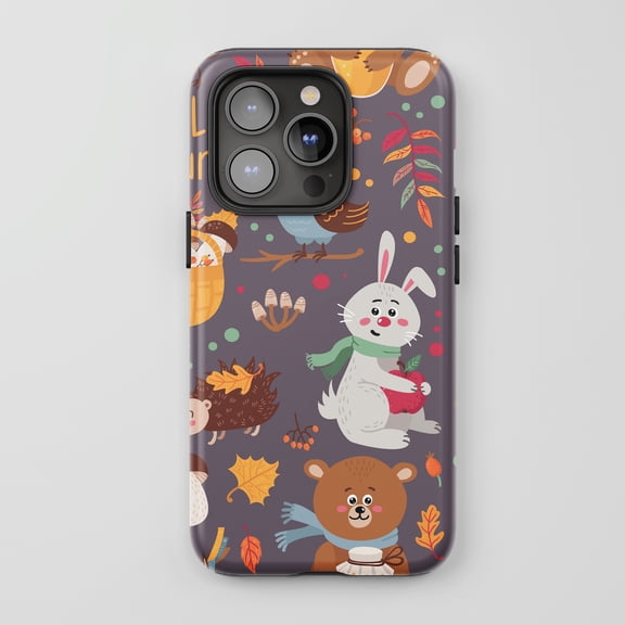 Autumn Animals For All iPhone Series Tough Phone Case Cartoon