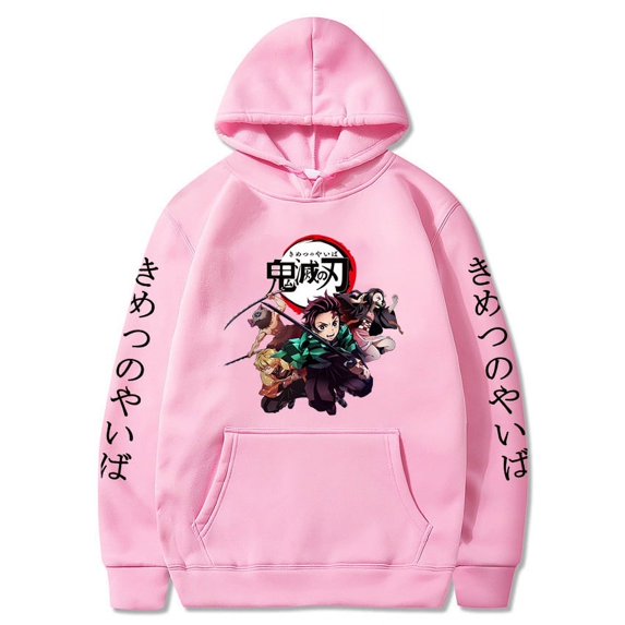 Autumn Anime Hooded Demon Slayer Hoodie For Men Women Harajuku Hip Hop Hoodies Pullover Cartoon Kimetsu No Yaiba Boys Girls Tops