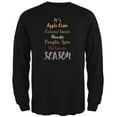 thumbnail image 1 of Autumn Apple Pumpkin Leaves Hoodie Season Mens Long Sleeve T Shirt Black LG, 1 of 1